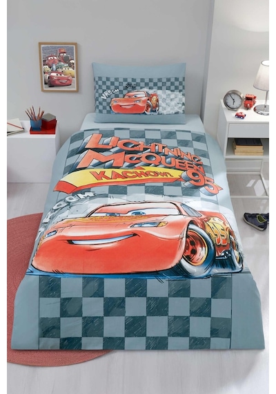 Özdilek Cars Mcqueen Speed Tek Kişilik Disney Lisanslı Lastikli Çocuk Nevresim Takımı Çok Renkli