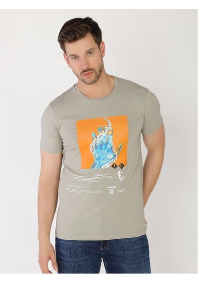 Roberto Cavalli Erkek Tshirt /M.Rob.0421.14023 A.Gri Açık Gri