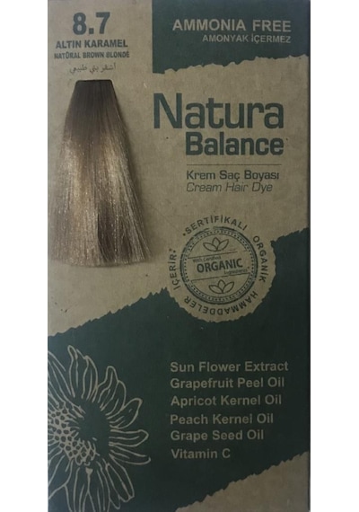Natura Balance Saç Boyası 8.7 Altın Karamel