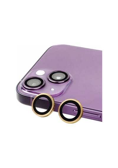 Apple iPhone Uyumlu 15 Raze Metal Kamera Lens - Sarı -