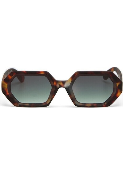 Okkia Andrea Altıgen Unisex Güneş Gözlüğühavana / Lens : Yeşil Kahverengi