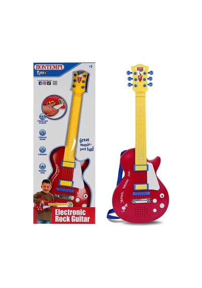 2045831 Sun-bnt-gitar Elektronik Tuşlu Telli Askılı Krmz
