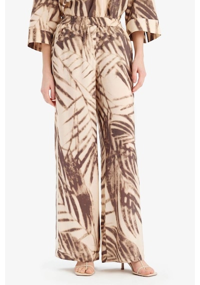 DeFacto Wide Leg Desenli Modal Kumaş Palazzo Pantolon Yüksek Bel Düz Geniş Paça E8599AX25SMBG310 DeFacto Wide Leg Desenli Modal Kumaş Palazzo Pantolon Yüksek Bel Düz Geniş Paça E8599AX25SMBG310