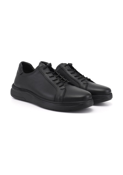 Diğer Erkek Siyah Bağcıklı Hakiki Deri Sneaker Ddma85142873