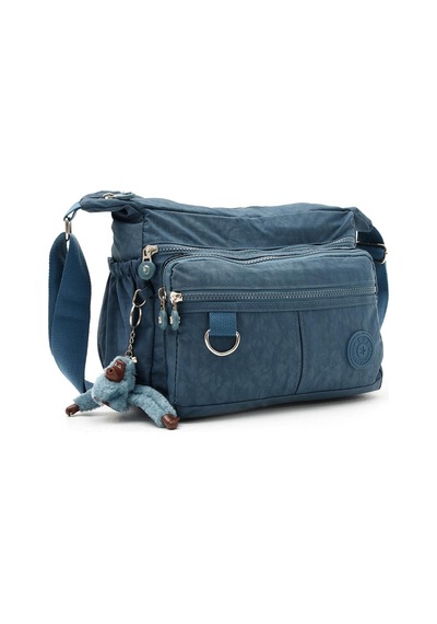 Çapraz Askılı Ultra Hafif Çok Cepli Bayan Omuz Çantası Mavi Model: 571-6d - Mavi