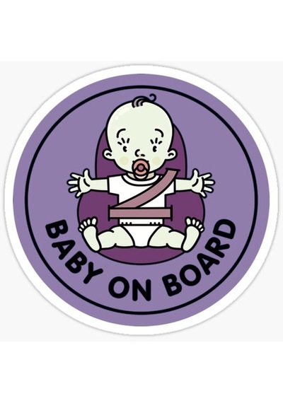 Uyarı Arabada Bebek Var Sticker oto Etiket 18cm MD20