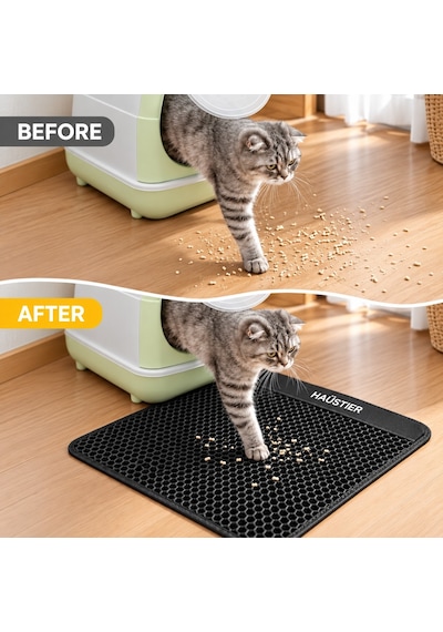 Haustier Otomatik Kedi Tuvaleti Önü Elekli Kedi Kumu Paspası 50 X 45cm