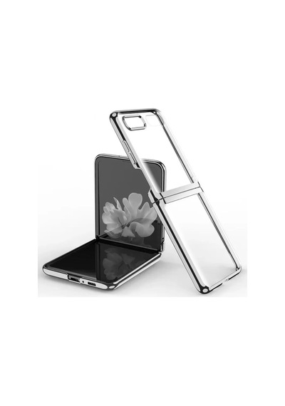 Newface Samsung Galaxy Z Flip 4 Kılıf Fold Element Kapak - Gümüş
