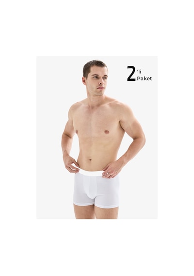 Blackspade 9324 Beyaz 2 Li Paket Boxer Erkek Boxer
