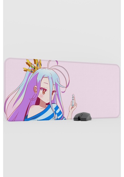 No Game No Life Anime V1 - 90x40 Xxl Gaming Kauçuk Kaymaz Taban Mouse Pad Fare Altlığı