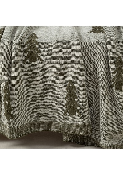 Mudo Home Eva Forest Koltuk Şalı Yeşil Ekru 130x170 Çok Renkli