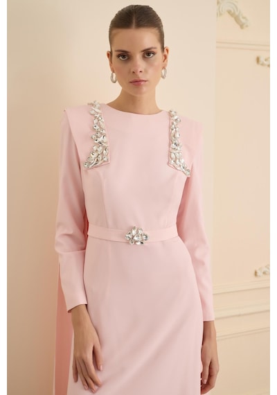 Senna Jewel Dress Pudra Pudra