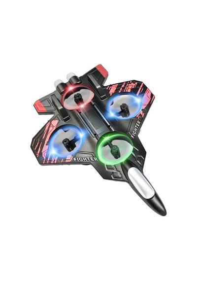 Uzaktan Kumandalı Led Işıklı Drone Uçak 360 Derece Dönüş Özellikli Oyuncak Drone Renkli