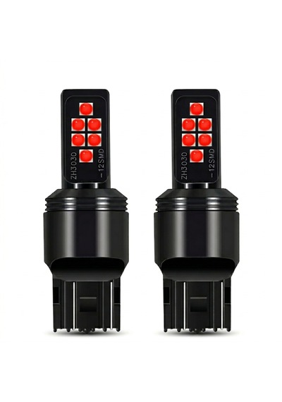 T20 7443 Kırmızı 2 Adet Led Ampul