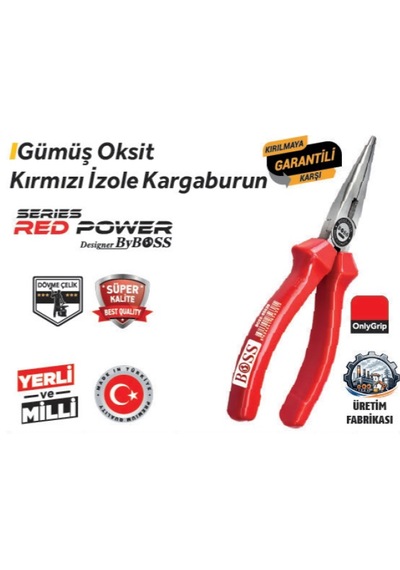 Boss 160 Mm Gümüş 85638 Oksit Kargaburun Kırmızı İzole 6 Adet