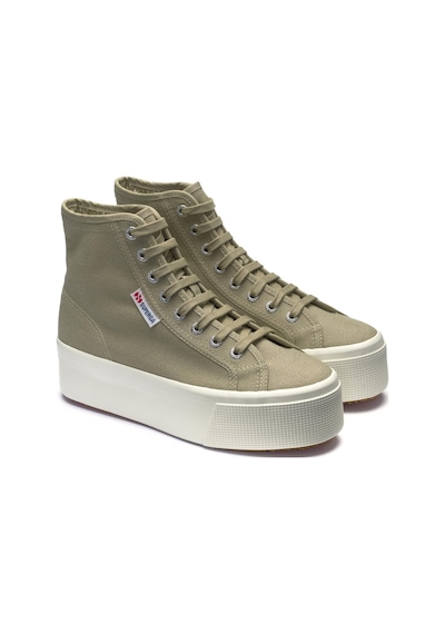 Superga 2708 Hi Top Kadın Gri Bilekli Sneaker Gri-263