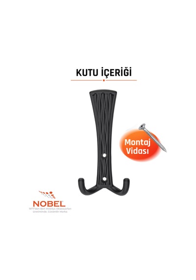 Emet Portmanto Askısı, Metal Vestiyer Askısı, Matsiyah, Duvar Ve Dolap Askılığı 5'li Set Vidalı Matsi Yah