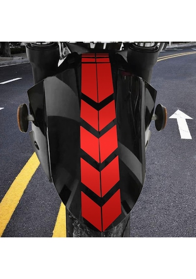 Motosiklet Çamurluk Sticker Kırmızı Motosiklet Çamurluk Sticker Kırmızı