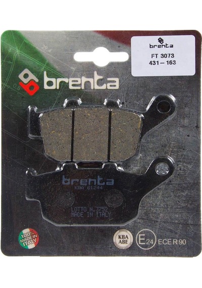 Brenta 431-163 2013-2018 Honda Cbr 500r Uyumlu Arka Fren Balatası Organik Balata
