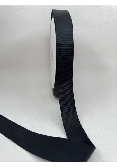 3 Cm Saten Grogren Şerit-siyah