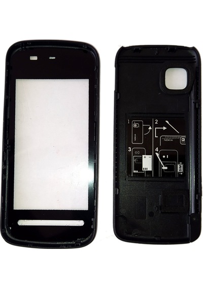 Nokia 5230 Kapak Nokia 5230 Uyumlu Siyah Kenar Kapak Arka Kapak V