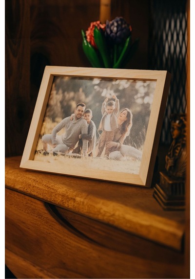 Huhuli İskandinav Dekoratif Ahşap Fotoğraf Çerçevesi 15 x 21 CM