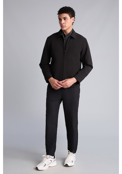 Defacto Su İtici Slim Fit Fermuarlı Gömlek Yaka Mont H1884ax26aubk81 Siyah-bk81
