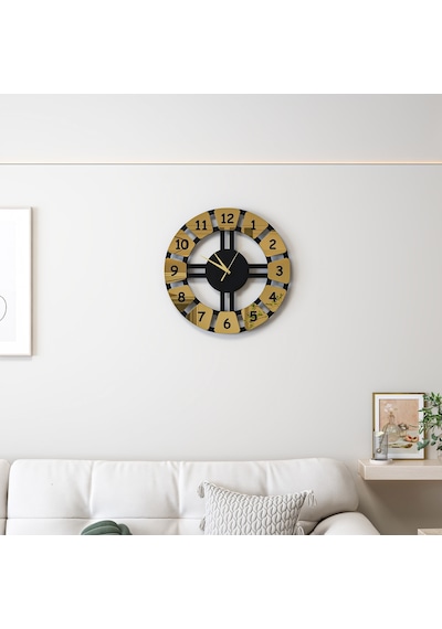 Majestic Duvar Saati Siyah Gold Siyah - Gold