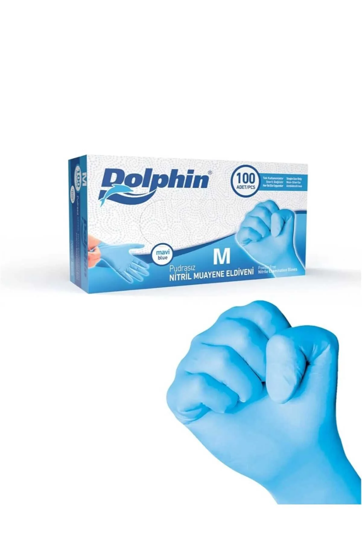 Dolphin Pudrasız Nitril Eldiven 100 Lü Medikal Ve Gıda Uyumlu