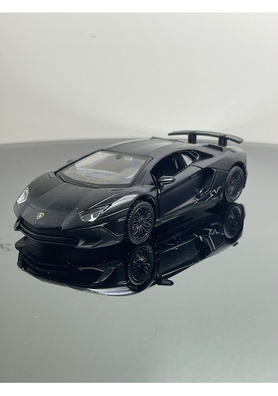 Lamborghini Aventador Sv Coupe 1:32 Ölçek Metal Çek Bırak Model Araba 12 Cm - Siyah