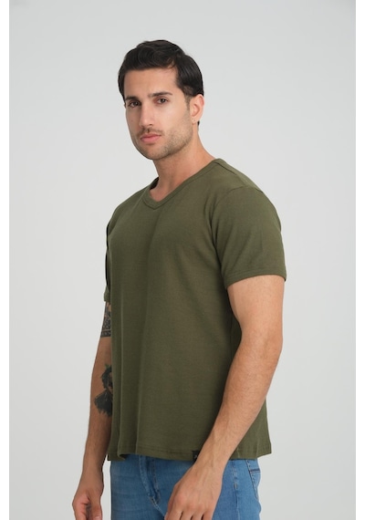 Alexander Gardi Alexandergardı Fitilli V Yaka Regular Fit T-shirt E24-74602 001 Alexander Gardi Alexandergardı Fitilli V Yaka Regular Fit T-shirt E24-74602 001