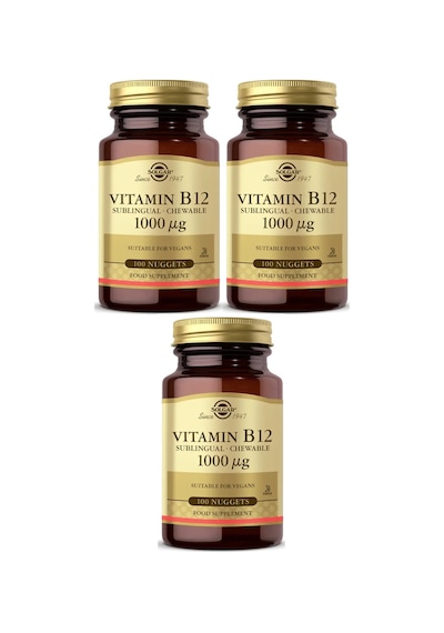 Solgar Vitamin B12 1000 MCG100 Kapsül 3 Adet