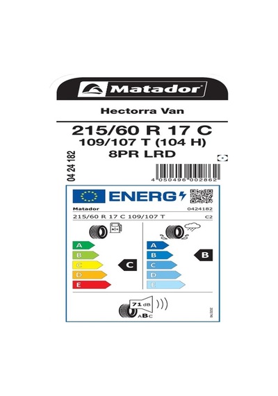 Matador 215/60 R17c 109/107t 104h Hectorra Van 8p Yaz Lastiği 2026
