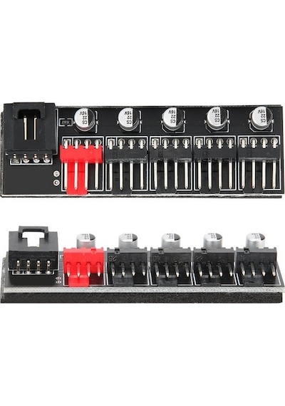 5 Port Fan Çoklayıcı Y Pwm 4989A Splitter 4 Pin Çoğaltıcı Hub Cpu