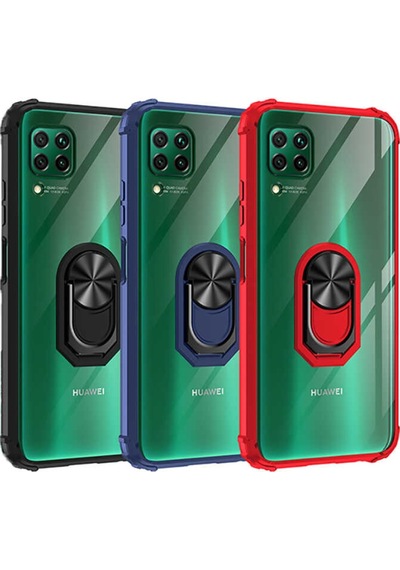 Huawei P40 Lite Kilif Seffaf Sararmaz Yüzüklü Mola Kapak 389837166