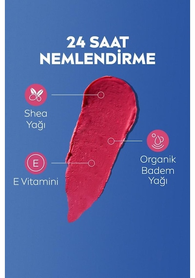 Nivea 3'ü 1 Arada Nemlendirici Dudak Bakım Kremi Pink 4.8 G