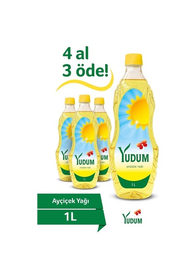Ayçiçek Yağı 1 Lt 4 Al 3 Öde