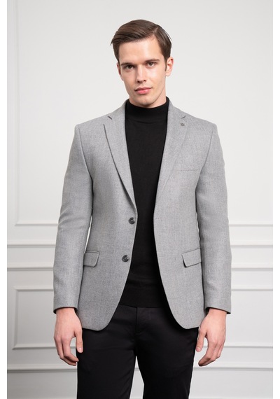 Morven Erkek Gri Yünlü Desenli Dynamic Fit Rahat Kesim Mono Yaka Ceket 25ks002007100 Gri Morven Erkek Gri Yünlü Desenli Dynamic Fit Rahat Kesim Mono Yaka Ceket 25ks002007100 Gri