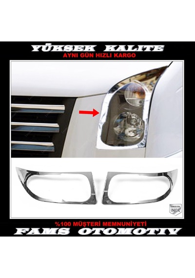 Vw Crafter Krom Far Çerçeve 2 Parça 2006-2016 Arası Paslanmaz ...