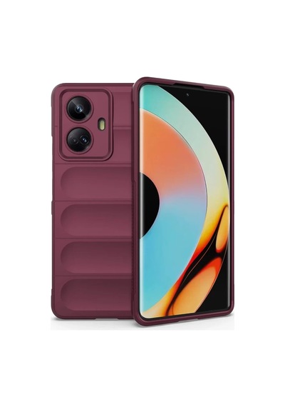 Realme 10 Pro 5g Uyumlu Kılıf Optimum Silikon - Bordo