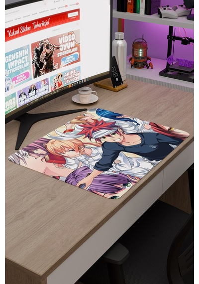 Food Wars Anime V1 - 48x40 Xl Gaming Kauçuk Kaymaz Taban Mouse Pad Fare Altlığı