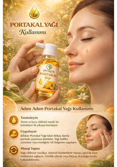 Şifakür Portakal Yağı Saf Doğal Canlandırıcı Cilt, Saç & Masaj Bakımı 20ml 20 Ml