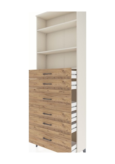 Arges Dolap 3 Raflı 6 Çekmeceli 88x30x243 Aytaşı-çam Aytaşı