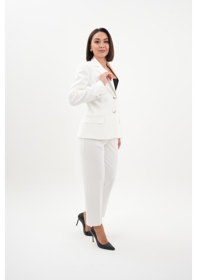 Velnara Moda Kırık Beyaz Modern Klasik Kadın Takım Elbise - Düğme Detaylı Ceket & Dar Paça Pantolon Kırık Beyaz - 942454823 Kırık Beyaz Velnara Moda Kırık Beyaz Modern Klasik Kadın Takım Elbise - Düğme Detaylı Ceket & Dar Paça Pantolon Kırık Beyaz - 942454823 Kırık Beyaz