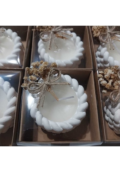 Bernami Biblo Pinterest Hediyelik Burgulu Mum Kutuda Süslenmiş Nikah Nişan Söz Doğum -10 Adet