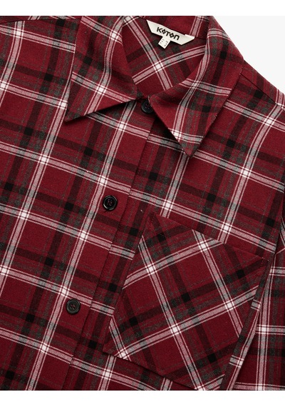 Koton Uzun Kollu Cep Detaylı Ekose Oversize Gömlek Ceket Bordo Ekose 6wak50032pw Bordo Ekoseli Koton Uzun Kollu Cep Detaylı Ekose Oversize Gömlek Ceket Bordo Ekose 6wak50032pw Bordo Ekoseli