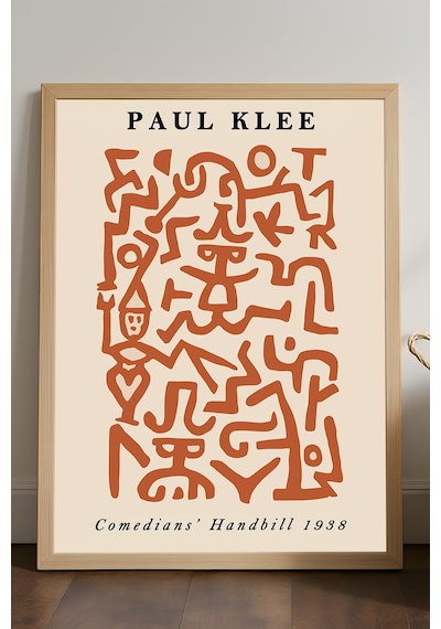 Paul Klee Doğal Ahşap Çerçeveli Poster, Dekoratif Sanatsal Duvar Tablosu