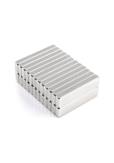 40x10x5 mm Neodyum Dikdörtgen Süper Güçlü Mıknatıs - 4 Adet