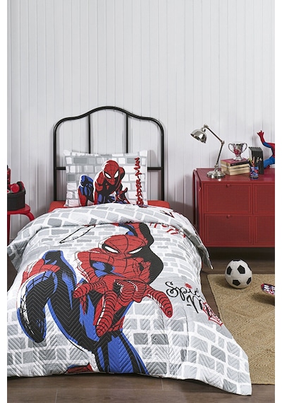 Özdilek  Spiderman Super Hero Tek Kişilik Disney Lisanslı Lastikli Fitted Çarşaf Kapitone Çocuk Nevre