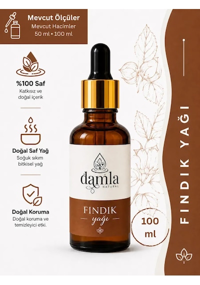 Biodamla Natural Fındık Yağı 100 Ml